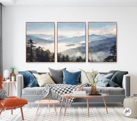 Lake House Wall Art, Travel Watercolor, Wall Art Photography, Horizontal Wall Art, Black And White Minimalist, Resin Art Painting, Grand Art Mural, Foggy Forest, Interior Wall Decor