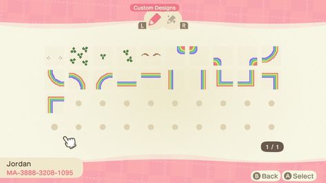 Acnh Rainbow, Path Border, Acnh Path, Rainbow Border, Path Design, Inspiration Photos, Animal Crossing Qr, Border Design, Wisteria