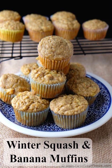 Multigrain Muffins, Yummy Snack Ideas, Banana Squash, Roasted Winter Squash, Berry Baked Oatmeal, Sweet And Salty Snacks, Squash Muffins, Flax Muffins, Morning Muffins