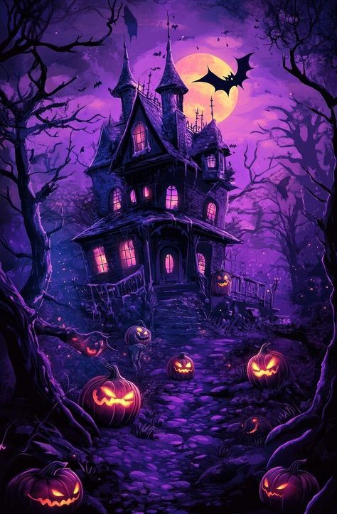 Creepy haunted house in the woods halloween illustration atmosphere. | free image by rawpixel.com / Pitcha Benrohman Halloween Forest Illustration, Haunted Houses Aesthetic, Halloween Creepy Aesthetic, Halloween Haunted House Drawing, Spooky Halloween Wallpaper Backgrounds, Creepy Halloween Wallpaper, Haunted House Wallpaper, Haunted House Background, Haunted House Illustration