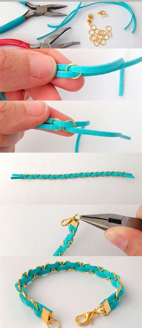 قلادات متدلية, Fun Bracelet, Diy Jewlery, Braided Bracelet, Bracelets Diy, Jewelry Making Ideas, Jewelry To Make, Diy Schmuck, Bijoux Diy