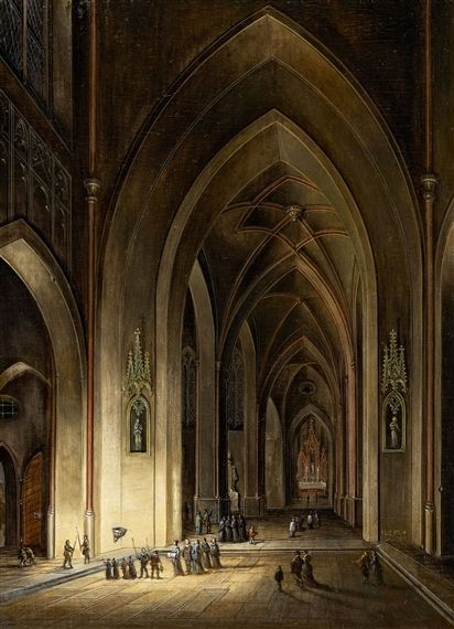 Gothic Church Interior, Temple Ruins, Gothic Cathedrals, Gothic Cathedral, Castles Interior, Gothic Church, Church Interior, Architecture Painting, Church Architecture