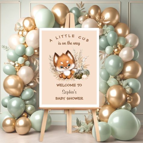 Fox Baby Shower Theme, Thanksgiving Baby Shower, Fall Baby Shower Themes, Fall Classroom Decorations, Fox Baby Shower, Baby Shower Napkins, Owl Baby Shower, Baby Shower Thank You Cards, Shower Welcome Sign