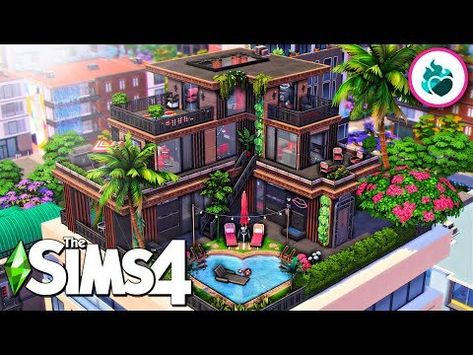 Sims 4 Penthouse, Sims 4 No Cc, The Penthouse, Party Room, Sims 4 Build, Sims House, Sims 4 Mods, The Sims 4, Penthouse