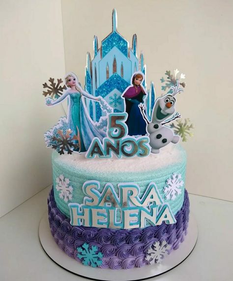 Bolo Frozen, Frozen Cake Topper, Frozen Birthday Cake, Disney Princess Movies, Princess Movies, Birthday Activities, Frozen Cake, Frozen Birthday, Cake Toppers