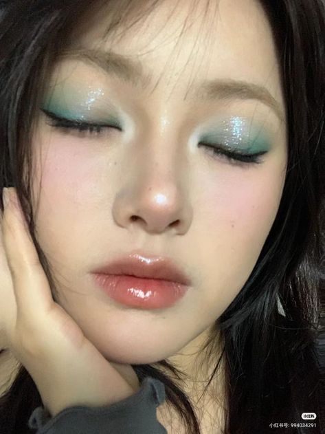 Blue Makeup Asian, Makeup Looks Winter, Formal Makeup, Ethereal Makeup, Unique Makeup, Doll Makeup, Fancy Makeup, Mini Makeup, Asian Eye Makeup