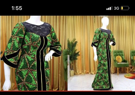 Ankara And Lace Combination Styles Gown, Casual Gowns, Bubu Gown Styles, African Print Dress Ankara, Combination Fashion, Ankara Gown, Interesting Videos, Ankara Gown Styles, Modest Dresses Casual