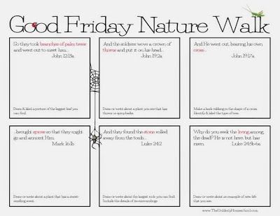 The Unlikely Homeschool: Good Friday Nature Walk {FREE Printable} Nature Walk Printable, Easter Homeschool, Holy Week Activities, Good Friday Crafts, Good Friday Images, Homeschool Nature Study, Resurrection Day, Resurrection Sunday, Homeschool Inspiration