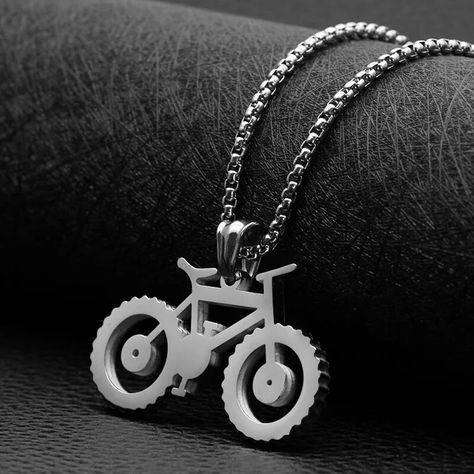 Bicycle Necklace, Couple Jewelry, Jewelry Boxes, Bicycle Bike, Box Chain, Necklace Pendant, Jewelry Box, Chain Necklace, Bicycle