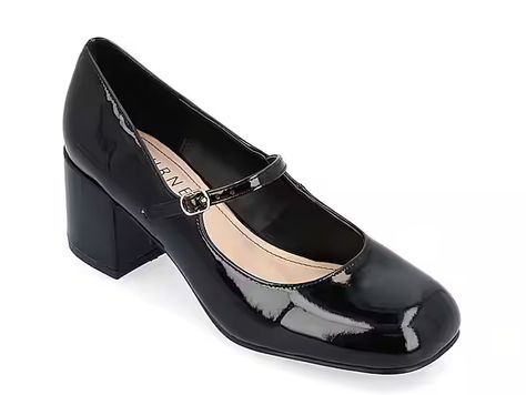 Fashion Shoes Heels, Black Pumps Heels, Mary Jane Pumps, Mary Jane Heels, Oui Oui, Shoes Heels Pumps, Journee Collection, Strap Tops, Black Pumps