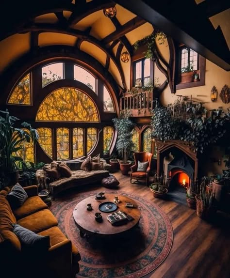 Hufflepuff Room, Casa Hobbit, Hobbit Home, Light Floors, Dark Countertops, Fantasy Rooms, Interior Design Per La Casa, Hobbit Hole, Countertops Kitchen