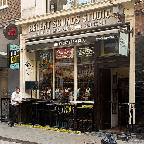 Denmark Street: remembering its rich legacy Cat Bar, Denmark Street, Vintage Guitar Amps, Acid Jazz, Pack Up And Go, British Music, Sound Studio, Soho London, Alley Cat