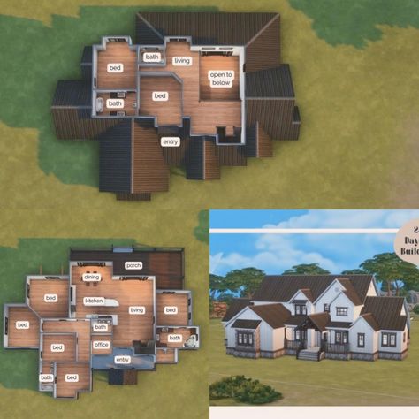 Sims 4 Houses Layout Farmhouse, 8 Sims House Plan, 4 Bedroom Sims 4 House Layout, 6 Bedroom House Plans Sims 4, Sims 4 Layout Floor Plans 2 Story, Sims 4 Family House Floor Plans 2 Story, Sims 4 7 Bedroom House, Sims 4 Houses Layout 5 Bedroom, Sims 4 Houses Layout 30x20 Base Game