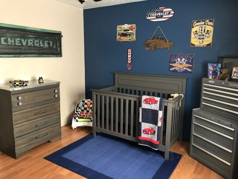 Stepside Chevy tailgate wall art for our nursery. Vintage Chevy truck nursery. Car Garage Theme Nursery, Chevy Nursery Theme, Mechanic Room Ideas, Semi Truck Nursery Theme, Classic Cars Nursery Theme, Old Truck Nursery Theme, Trucks Nursery Theme, Truck Theme Nursery, Old Car Nursery Theme