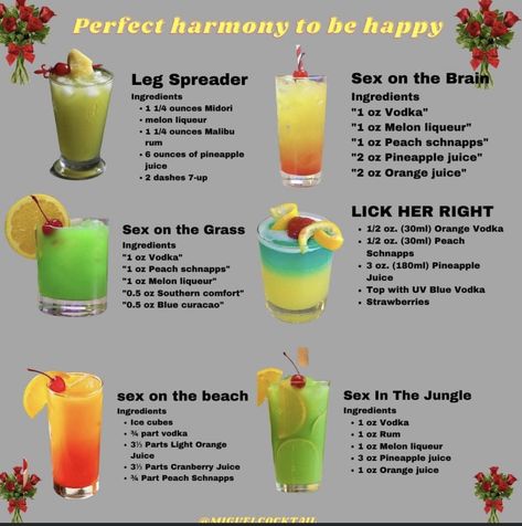 Amf Drink Recipe, Mixed Drinks Alcohol Recipes, Booze Recipes, Malibu Rum Drinks, Fruity Mixed Drinks, Fruity Alcohol Drinks, Bartender Drinks Recipes, Fun Drinks Alcohol, Bartender Drinks