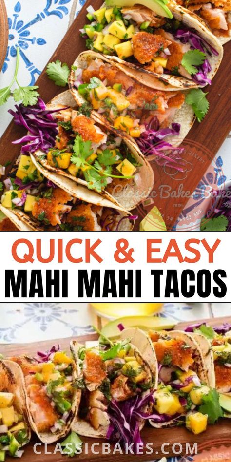 Baked Mahi Mahi Tacos, Blackened Mahi Mahi With Mango Salsa, Mahi Fish Tacos Easy, Pineapple Mahi Mahi Recipes, Mahi Mahi Taco Recipes, Fried Mahi Mahi Tacos, Mahi Mahi Recipes Tacos, Fish Tacos Mahi Mahi, Mahi Mahi Tacos With Slaw