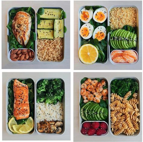 Déjeuner Healthy Midi, Lunch Box Meal Prep, Meal Prep Snacks, Healthy Lunch Snacks, Healthy Food Menu, Healthy Lunch Meal Prep, Easy Healthy Meal Prep, Makanan Diet, Healthy Food Dishes