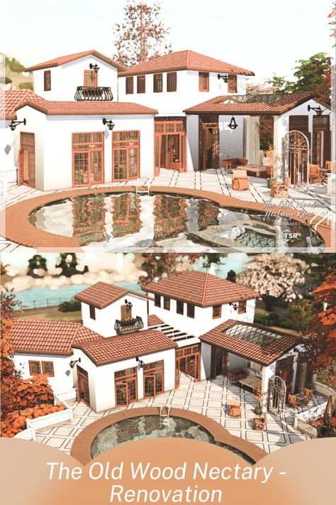 The Sims 4 Tartosa Spanish Villa for a family.CC Lot. This is a 2 Bedrooms Beauty Tartosa World Villa perfect for a family of three. Surrounded by beautiful landscaping and a patios with an amazing pool. Lot size: 40/30 Custom Content was used (NoCC). https://www.thesimsresource.com/downloads/1672126 www.thesimsresource.com - @thesimsresource @Moniamay72 #TS4 #ts4lots #tsr #TheSims #sims4 #thesims4 #Moniamay72 #thesims4lots #traditional #cc #sims4build #TheSimsResource #tartosa Sims 4 Tartosa Mansion, Sims 4 Greek Villa, Sims 4 Medditeranean Cc, Sims Spanish Villa, Sims 4 Villa Floor Plans, Spanish Villa Sims 4, Sims Spanish House, Hacienda Sims 4, Sims 4 House With Pool