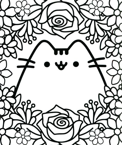 Kawaii Coloring Pages - Best Coloring Pages For Kids Pusheen Coloring Pages, Love Coloring Pages, Images Kawaii, Pokemon Coloring Pages, Cat Coloring Page, Easy Coloring Pages, Cartoon Coloring Pages, Flower Coloring Pages, Coloring Pages To Print