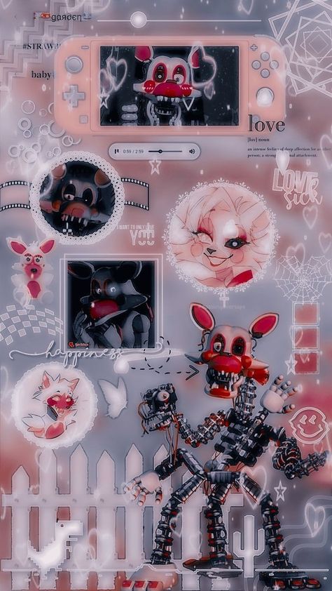 (not mine) Mangle Wallpaper, Fnaf Wallpapers Aesthetic, Afton Wallpaper, Foxy Wallpaper, Fnaf Wallpaper, Fnaf Crafts, Foxy And Mangle, Funtime Foxy, Animatronic Fnaf