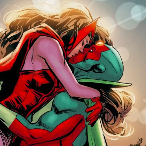 Vision Comic Icons, Vision X Wanda, Vision Fanart Marvel, Wanda And Vision Tattoo, Wanda X Vision Fanart, Wanda And Vision Aesthetic, Wanda And Vision Comics, Wanda And Vision Fanart, Wanda Tattoo