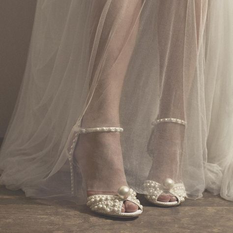 Jimmy Choo on Instagram: “Introducing the new season bridal collection from Jimmy Choo. Featuring the SACORA sandals with distinctive pearl detail, available now at…” Fairy Shoes, Pearl Sandals, Rhinestone High Heels, Jimmy Choo Heels, Bridal Sandals, Wedding Dress Shoes, Shoe Inspiration, Wedding Heels, Bride Shoes