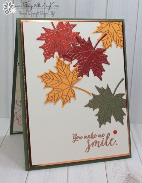 Stampin Up Pumpkin Cards, Stampin Up Colorful Seasons, Fall Cards Handmade, Thanksgiving Cards Handmade, Fall Greeting Cards, Georgia Atlanta, Alpharetta Georgia, Vintage Leaves, Autumn Cards