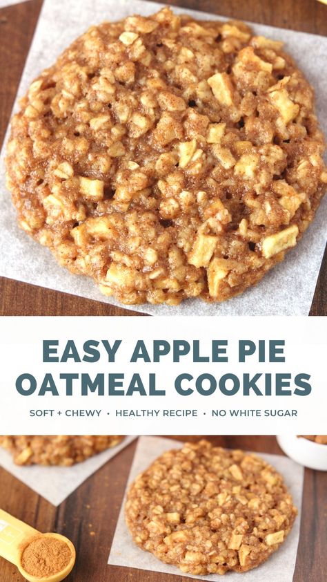 Keto Recipes With Apples, Fall Healthy Recipes Dessert, Healthy Oatmeal Dessert Recipes, Recipes With Oats Desserts, Low Calorie Fall Baking, No Wheat Recipes, No Bake Apple Cookies, Recipes That Use A Lot Of Apples, Healthy Desserts With Oats