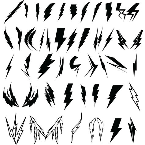 I rather like the top left Lightning Logo Design Ideas, Lightning Bolt Drawing, Bolt Drawing, Lightning Bolt Tattoo, Lion Art Tattoo, Lightning Tattoo, Bolt Tattoo, Lightning Logo, Simple Tattoos For Guys