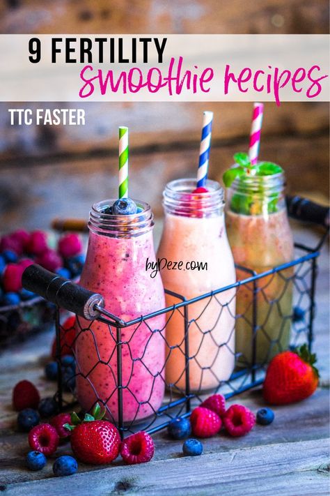 Pregnancy Smoothie Recipes, Smoothie Recipies, Fertility Smoothie, Healthy Diet Smoothies, Fertility Foods, Fertility Health, Diet Smoothie Recipes, Fertility Diet, Fertility Boost