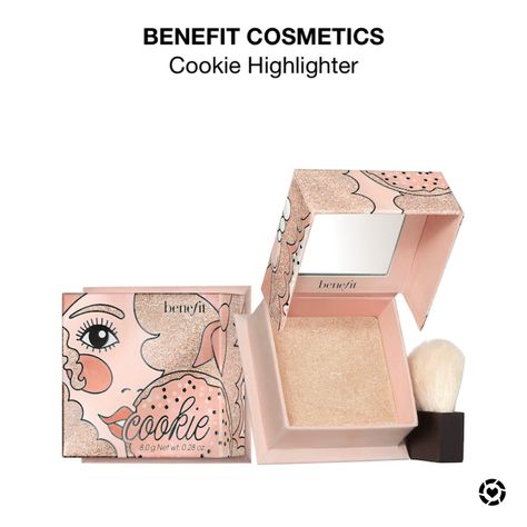 Benefit Cookie, Cookie Highlighter, Make Top, Best Highlighter, Benefit Cosmetics, Christmas Wishlist, Christmas List, Highlighter, Makeup Tips