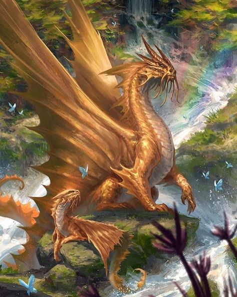 Gold Dragon Dnd, Dragon Wyrmling, Dragon Dnd, Elemental Dragons, Legendary Dragons, Copper Dragon, Dungeons And Dragons Art, Dragon Artwork Fantasy, Dungeons And Dragons Classes