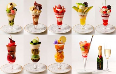 An Extensive Line-up of Parfaits! Shiseido Parlour Salon de Café Opens in Kawasaki! | tsunagu Japan Cafe Japan, Fruit Sandwich, Strawberry Parfait, Pop Up Cafe, Fruit Parfait, Pretty Dessert, Fancy Food, Dessert Shop, Fancy Desserts