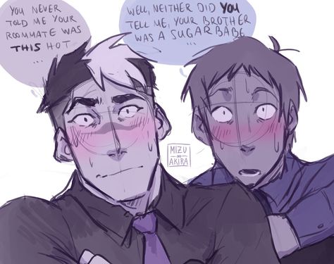 Voltron: Shiro & Keith + Lance & Kuro 3/3 - By: Project Ava aka Mizu-no-Akira Voltron Shiro X Lance, Klance Cute, Klance Voltron, Voltron Force, Steve Rogers Bucky Barnes, Bucky Barnes Captain America, Shiro Voltron, Voltron Funny, Voltron Comics