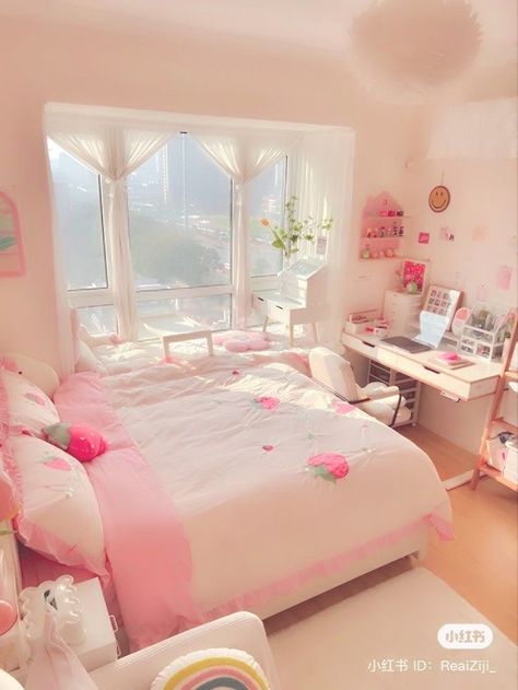 Basic Room Ideas Aesthetic, Aesthic Room Decor, Cute Bedroom Ideas, Dekorasi Kamar Tidur, Pastel Room, Study Room Decor, Cute Bedroom Decor, Cozy Room Decor, Pretty Room