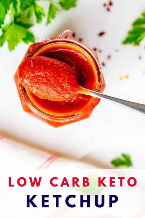 Ditch the sugar and keep the flavor with this Low Carb Ketchup recipe! This is a staple you will turn to again and again! I’ve added a little kick from cayenne pepper, but feel free to leave it off it that isn’t your thing! In just about 15 minutes, you can have homemade ketchup that works perfectly with your keto and low carb lifestyle. #kickingcarbs #ketoketchup #lowcarbketchup #homemadecondiments #ketchuprecipe Keto Ketchup Recipe, Keto Ketchup, Keto Condiments, Vsg Recipes, Low Carb Ketchup, Steak Casserole, Low Carb Lifestyle, Keto Sauces, Ketchup Recipe