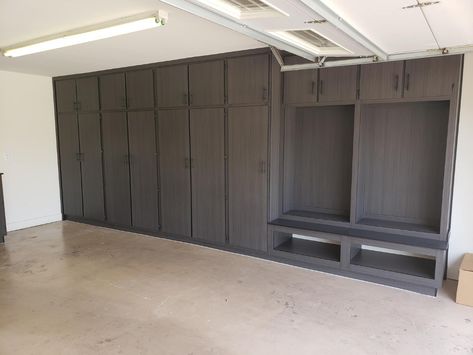 Garage Lockers, Custom Garage Cabinets, Garage Closet, Garage Entryway, Garage Storage Inspiration, Garage Design Interior, Diy Garage Storage Cabinets, Garage Organisation, Garage Renovation