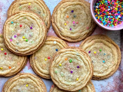 Cake Batter Extract, Extract Recipes, Cut Out Sugar Cookies, Butter Desserts, Cut Out Sugar, Teresa Giudice, Big Cookie, Sprinkle Cookies, Yellow Cake