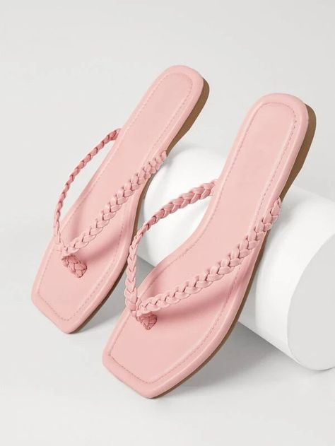 Serba Pink, Cute Shoes Flats, Stylish Shoes Heels, Classy Sandals, Sandals Shein, Trendy Slippers, Fancy Sandals, Accounting Principles, Women Slippers Fashion