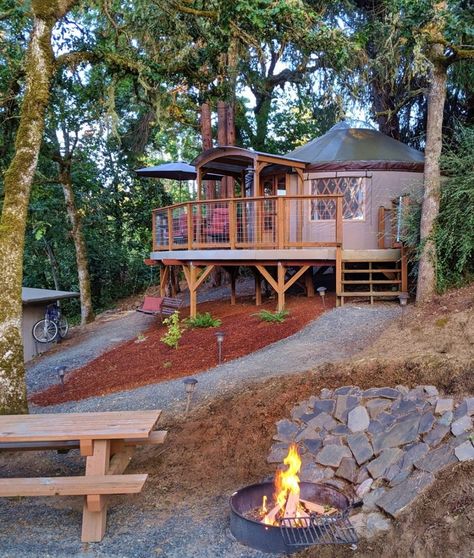 Yurt Platform, Build A Yurt, Wooden Yurts, Pacific Yurts, Building A Yurt, Yurt Interior, Sustainable Housing, Yurt Home, Container Living