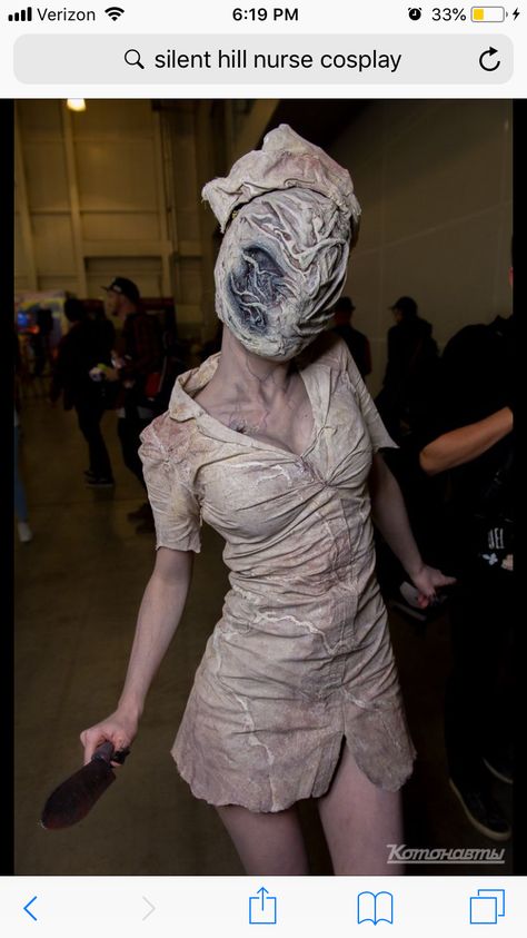 Nurses From Silent Hill, Halloween Costumes Silent Hill, Nurse From Silent Hill Costume, Silent Hill Nurse Makeup, Silent Hill Halloween Costumes, Silent Hill Nurse Cosplay, Horror Cosplay Ideas, Nurse From Silent Hill, Silent Hill Costume