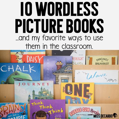 10 wordless picture books to use in the primary classroom for oral language development Oral Language Activities, Wordless Picture Books, Picture Book Activities, Wordless Book, Fluency Activities, Literacy Coaching, Reading Unit, Slp Resources, Phonics Instruction