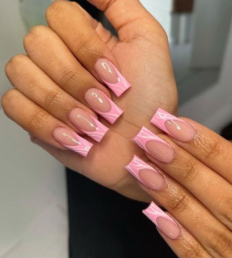 Highschool Nails, 29 Birthday, Pink Tip Nails, Silver Gradient, Nails Holiday, Quick Nail, Star Night, Spring Acrylic Nails, Work Nails