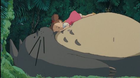 Sleeping Totoro, Mei Totoro, Ios Setup, Inktober Ideas, Art Studio Ghibli, Neighbour Totoro, Ghibli Wallpaper, Ghibli Artwork, Neighbor Totoro