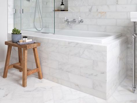 Built In Tub, Built In Bathtub, Bath Trends, Built In Bath, Vanity Counter, Compact Bathroom, Small Space Design, Bathroom Trends, Bathroom Redo