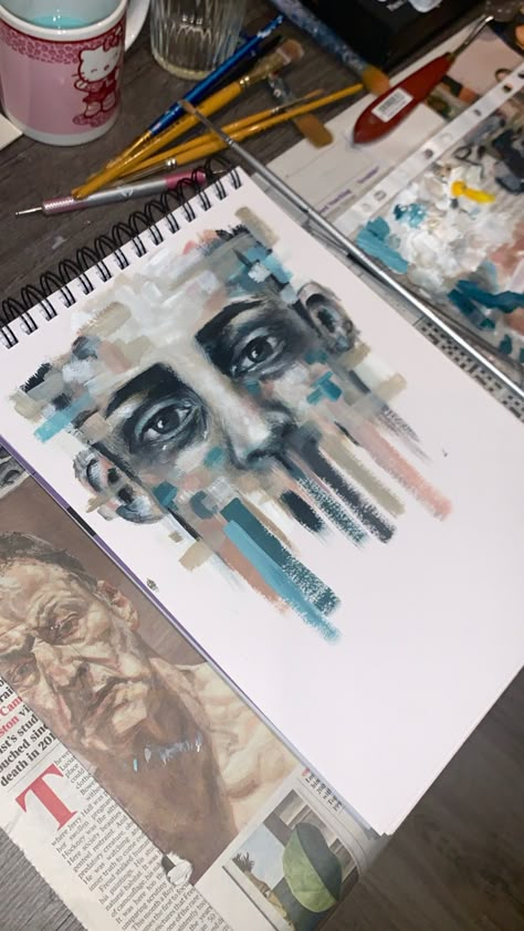 Concealment Art Gcse Sketchbook, Art Gcse Drawings, Layers Art Gcse Artists, Layered Art Gcse, Gcse Art Sketchbook Eyes, Gcse Art Aged 2023, Layers In Art Gcse, Gcse Art Final Piece Portrait, Colour Page Gcse Art