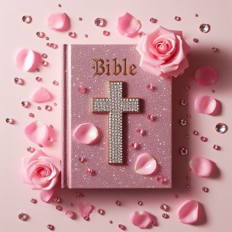 Bible Pictures Aesthetic, Pink Christian Quotes, Pink Bible Quotes Wallpaper, Girly Christian Wallpaper, Happy Bible Quotes, Pink Bible, Bible Aesthetic, Iphone Wallpaper Quotes Inspirational, Iphone Wallpaper Photography