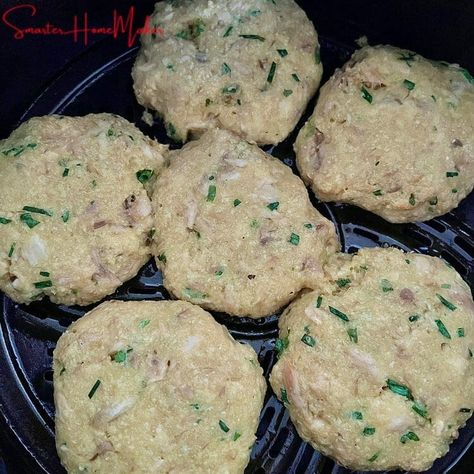 Amazing Air Fryer Mackerel Patties Recipe Air Fryer Mackerel, Fried Mackerel Patties, Mackrell Patties Recipe, Fried Mackerel Fish, Jack Mackerel Patties Recipe, Canned Salmon Patties Recipe Easy Air Fryer, Canned Mackerel Recipe, Mackerel Patties, Canned Mackerel Recipes