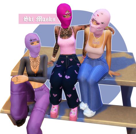 ♡ Embroidered Ski Masks for The Sims 4 ♡ ________________________________________________________________ ... Nike Ski Mask, Sims Finds, Hood Clothes, Ski Masks, Sims 4 Cc Eyes, Sims 4 Cas Mods, Sims 4 Anime, Free Sims 4, Tumblr Sims 4