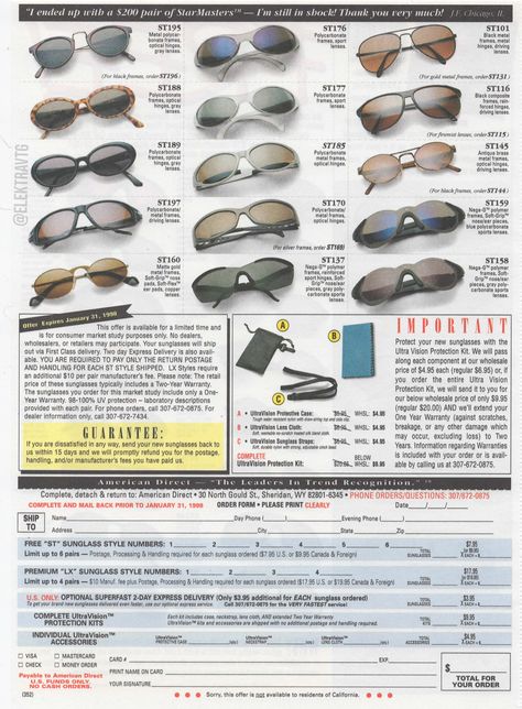 vintage 90s sunglasses catalogue from Rolling Stones Magazine RS773 1997 Sunglasses Catalogue, 90s Sunglasses Vintage, 90s Sunglasses, Rolling Stones Magazine, Random Pictures, Vintage Sunglasses, Vintage Magazines, Sunglasses Vintage, Vintage Ads